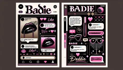 baddie Instagram captions themed graphic design