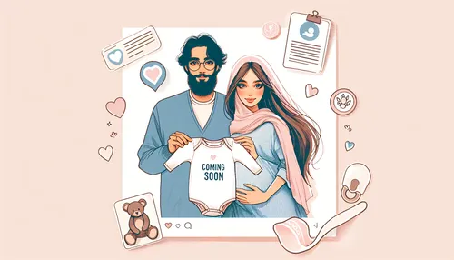 creative and heartwarming illustration of pregnancy announcement for Instagram