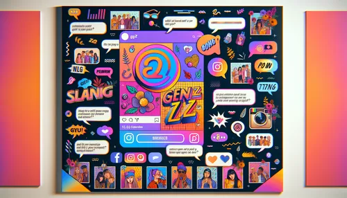 Gen Z slang on Instagram concept art