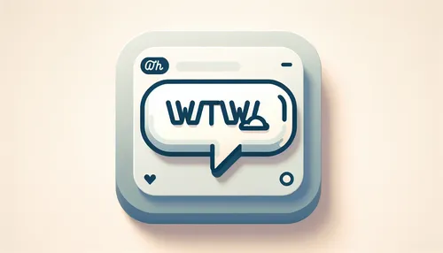 Instagram conversation illustration with text 'WTW' being used in a message bubble