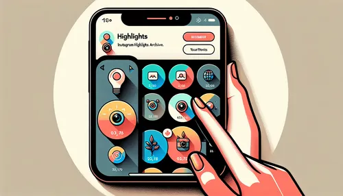 Illustration of Instagram highlights archive feature