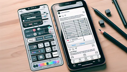 Instagram line break generator app interface on a smartphone screen