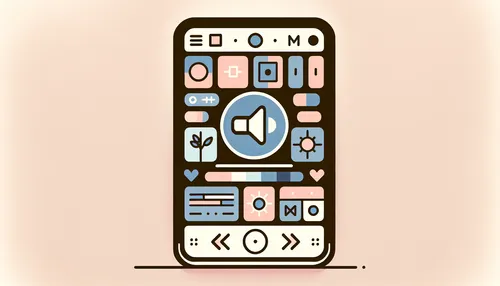Instagram stories interface with a mute icon indicating no sound issue, high-resolution digital illustration