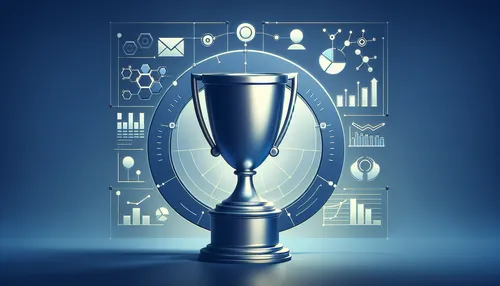 Instagram trophy icon concept illustration for social media analytics article