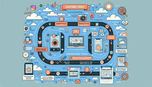 Instagram video looping tutorial infographic