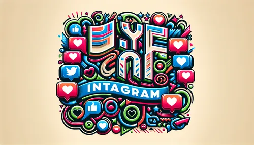 Stylized word art spelling 'Hype Comments on Instagram' with social media icons and engagement symbols around it.