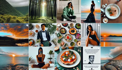 Various types of engaging Instagram posts in a collage